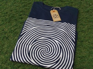 Spiral denim blue Tshirt by IX
