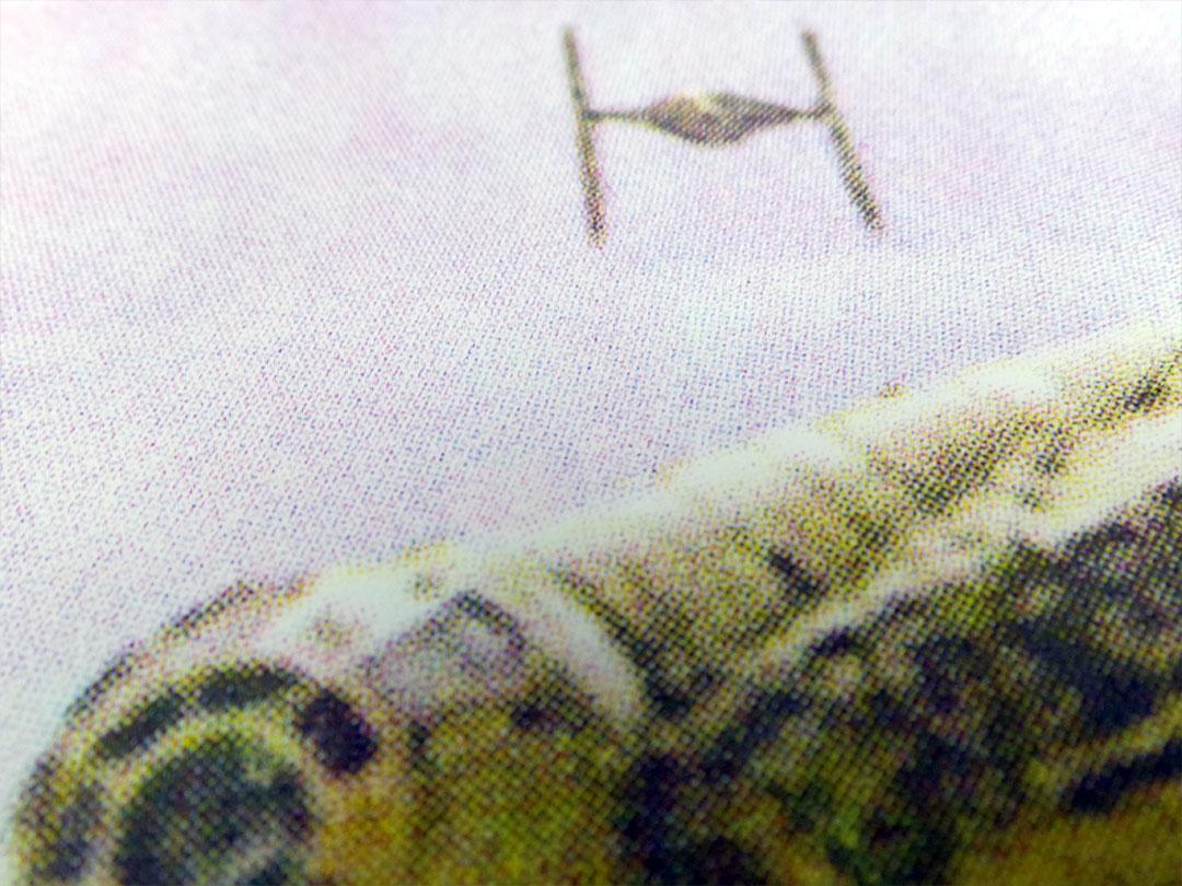 IX T shirts - Star Wars v Bristol episode I - screen print - Millennium Falcon Dog Fight Over Avon Gorge - detail