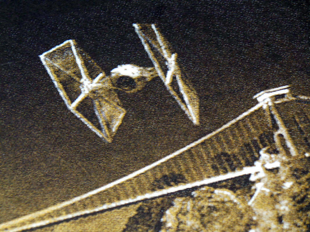 IX T shirts - Star Wars v Bristol episode II screen print - Walker Down Over Avon Gorge - detail