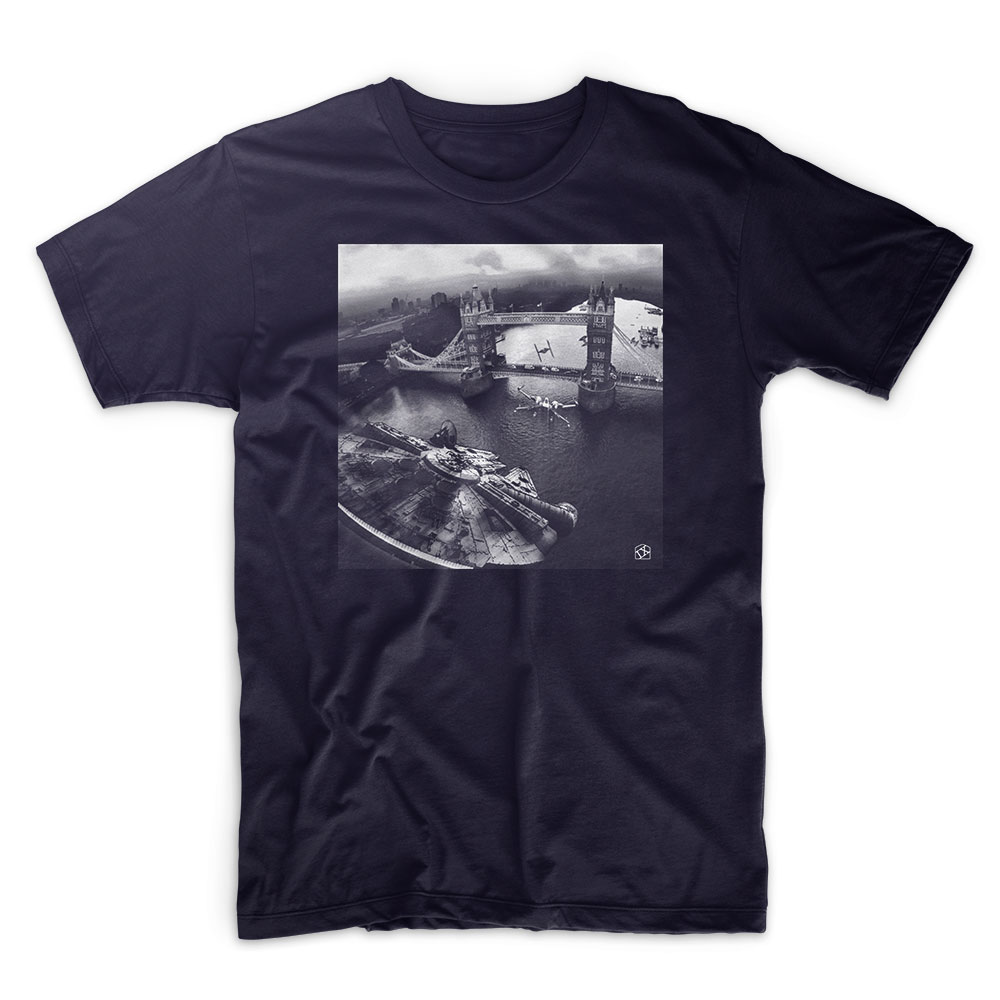 uchi clothing x Number Nine  T shirt - Star Wars - Incident Tower Bridge T shirt